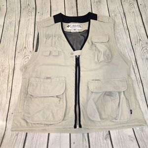 Columbia GRT Full Zip Utility Hunting Fishing Photography Vest Unisex MD Vintage